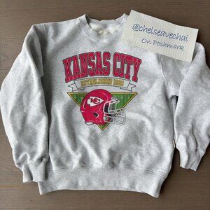 Vintage 90s Kansas City Chiefs Style Sweatshirt, Kansas City Football NFL Shirt